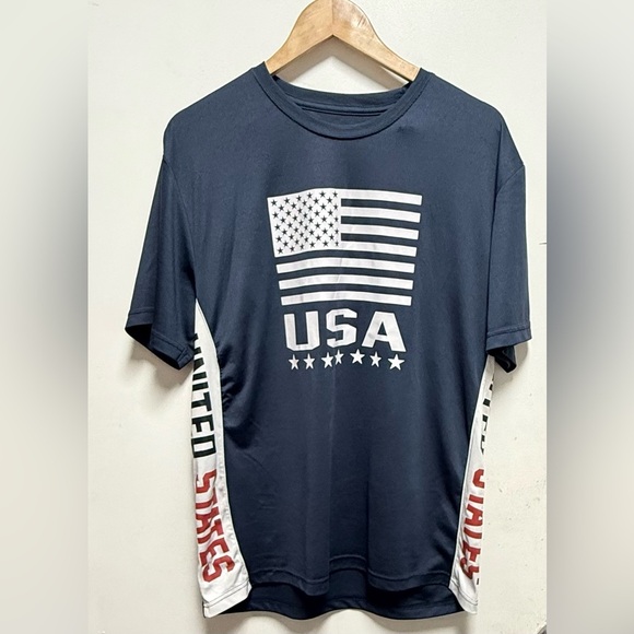 striker Other - USA Flag Graphic Men's T-Shirt - Navy Size XL